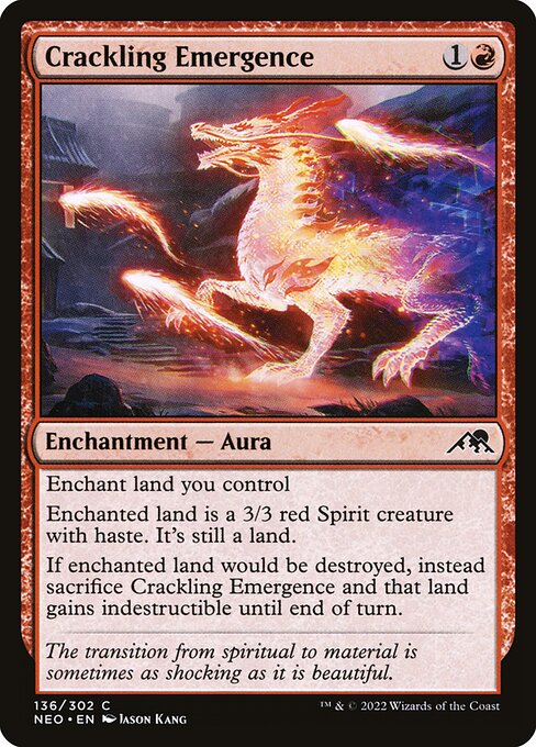 Crackling Emergence - Kamigawa: Neon Dynasty Common Card