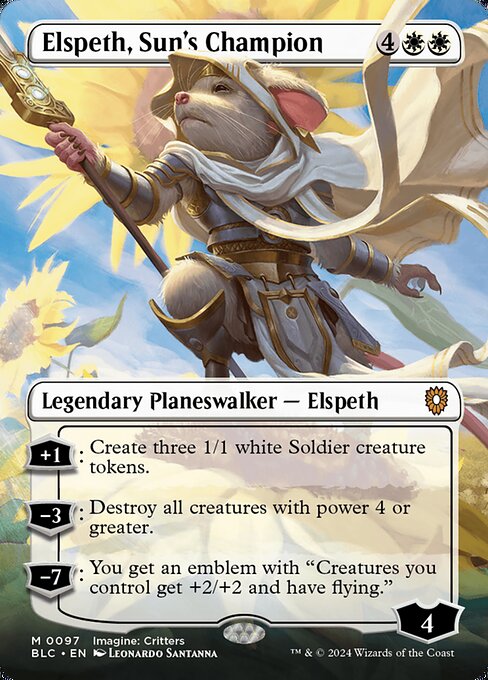 Elspeth, Sun's Champion - Bloomburrow Commander Mythic Card