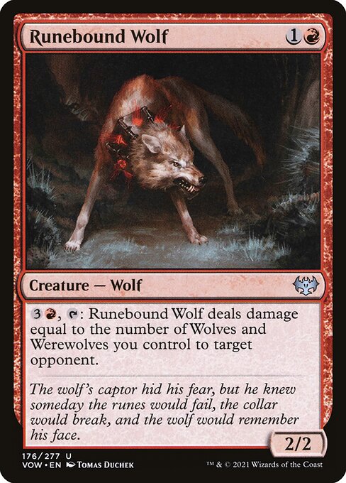 Runebound Wolf - Innistrad: Crimson Vow Uncommon Card