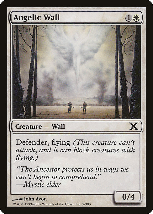 Angelic Wall - Tenth Edition Common Card