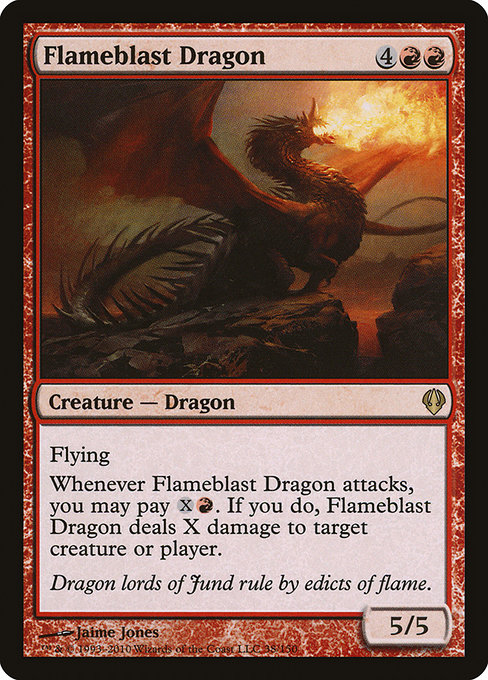Flameblast Dragon - Archenemy Rare Card