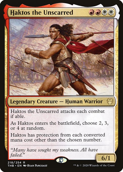 Haktos the Unscarred - Theros Beyond Death Rare Card
