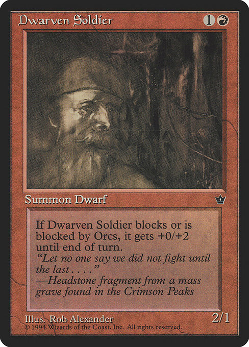 Dwarven Soldier - Fallen Empires Common Card