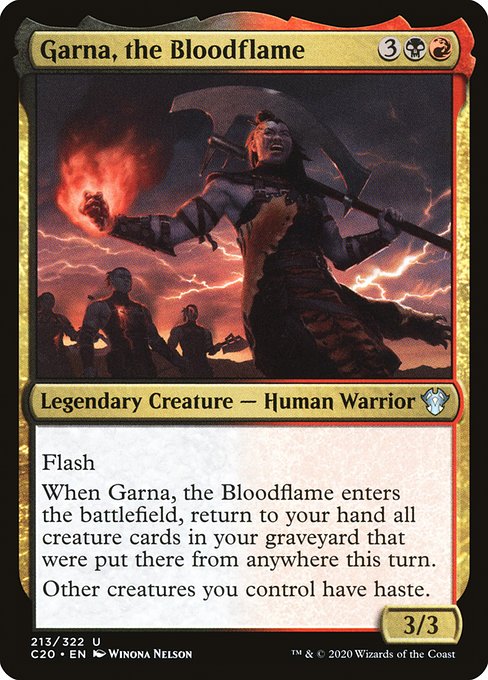 Garna, the Bloodflame - Commander 2020 Uncommon Card