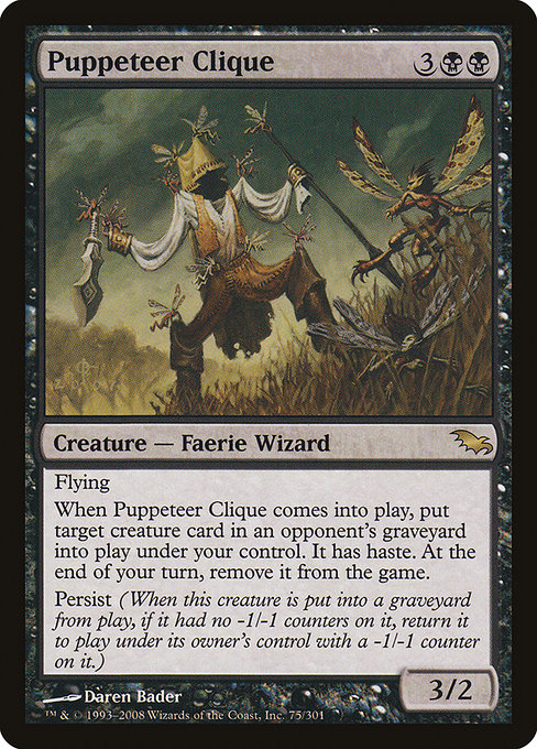 Puppeteer Clique - Shadowmoor Rare Card