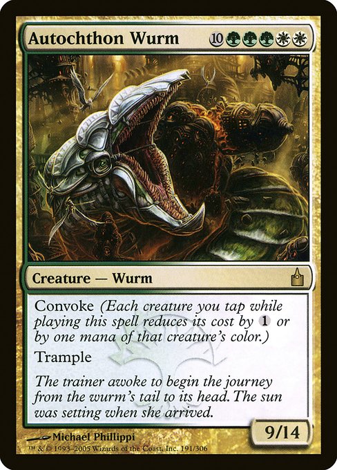 Autochthon Wurm - Ravnica: City of Guilds Rare Card