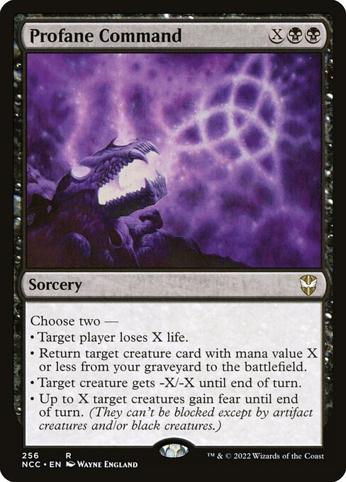 Profane Command - New Capenna Commander Rare Card
