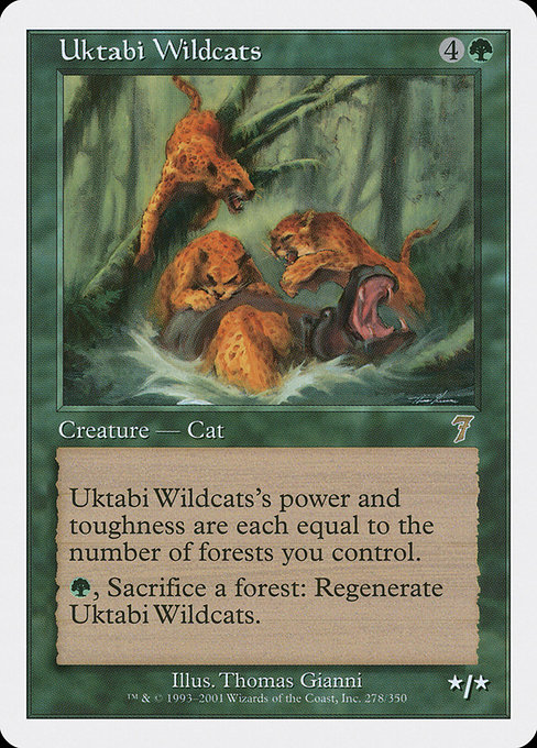 Uktabi Wildcats - Seventh Edition Rare Card