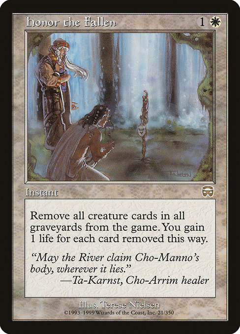 Honor the Fallen - Mercadian Masques Rare Card