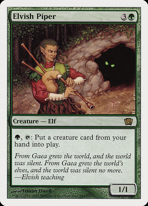 Elvish Piper - Eighth Edition Rare Card