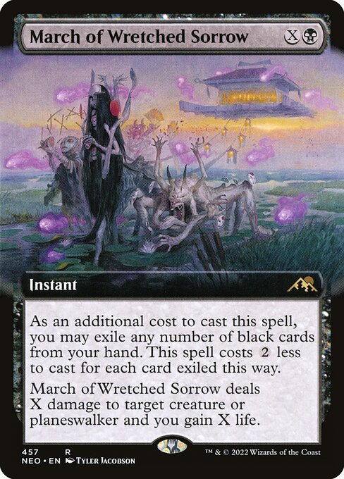 March of Wretched Sorrow - Kamigawa: Neon Dynasty Rare Card