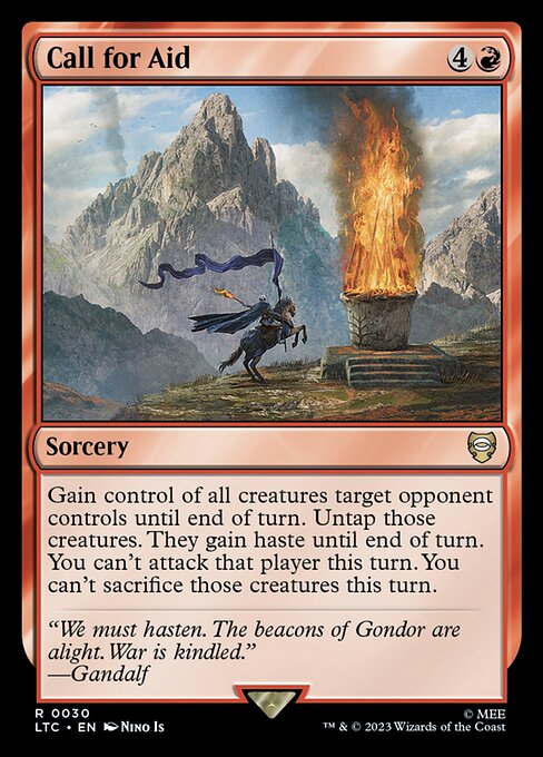 Call for Aid - Tales of Middle-earth Commander Rare Card