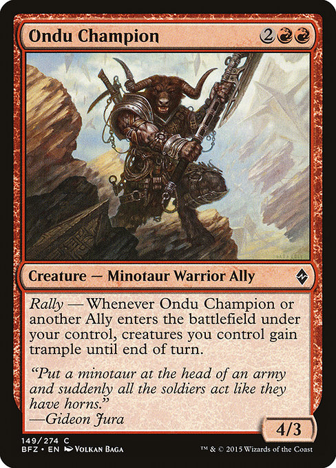 Ondu Champion - Battle for Zendikar Common Card