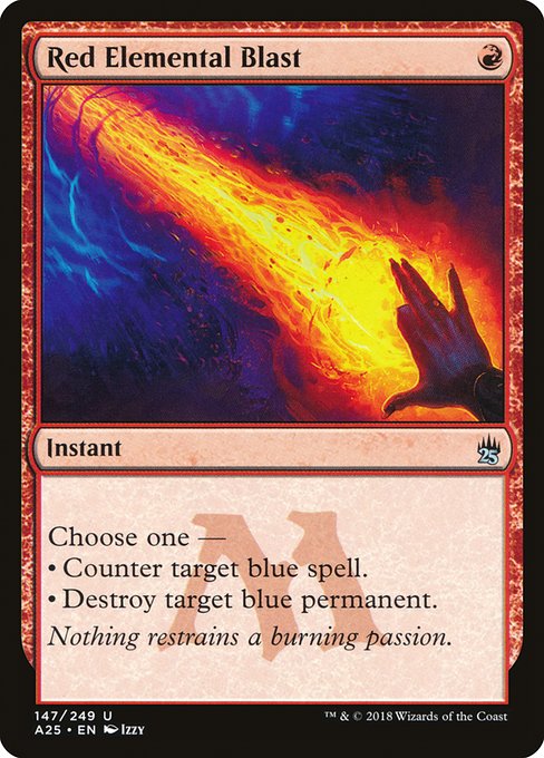 Red Elemental Blast - Masters 25 Uncommon Card