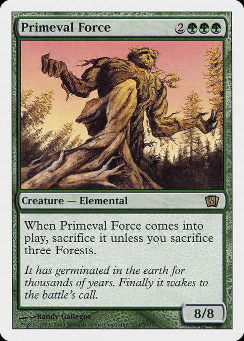Primeval Force - Eighth Edition Rare Card