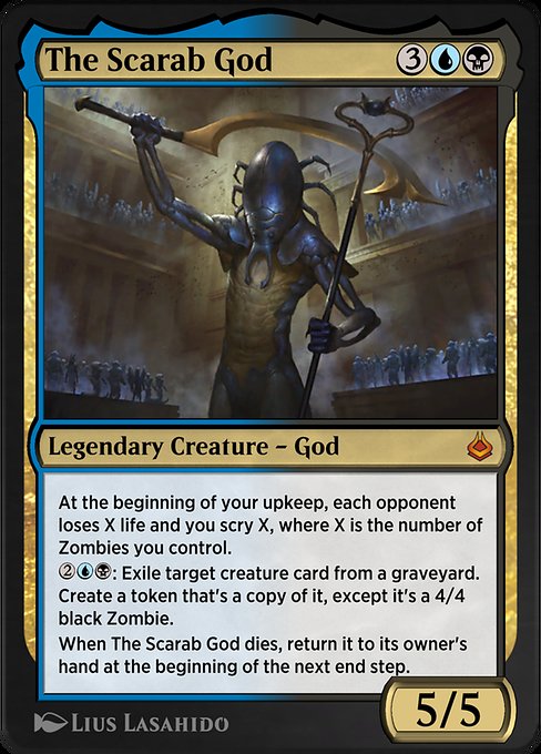 The Scarab God - Amonkhet Remastered Mythic Card