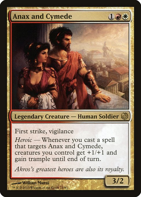 Anax and Cymede - Duel Decks: Heroes vs. Monsters Rare Card