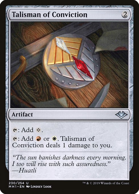 Talisman of Conviction - Modern Horizons Uncommon Card