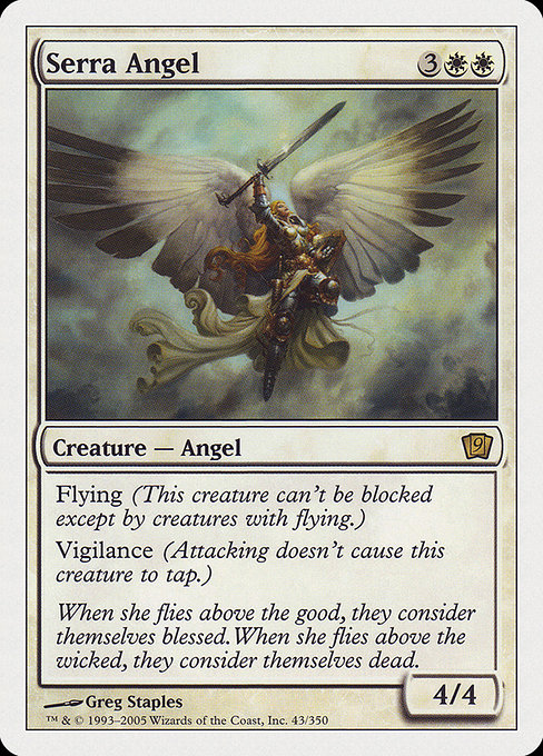 Serra Angel - Ninth Edition Rare Card
