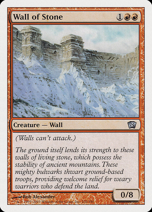 Wall of Stone - Eighth Edition Uncommon Card