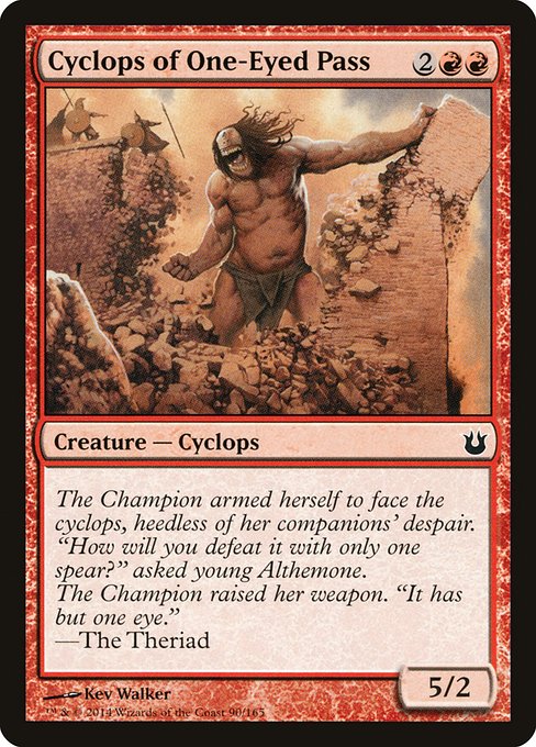 Cyclops of One-Eyed Pass - Born of the Gods Common Card