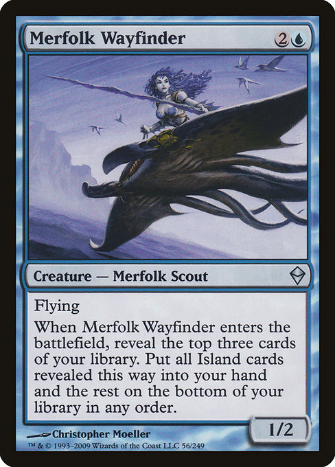 Merfolk Wayfinder - Zendikar Uncommon Card