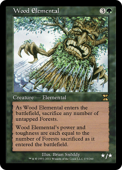 Wood Elemental - Masters Edition IV Rare Card