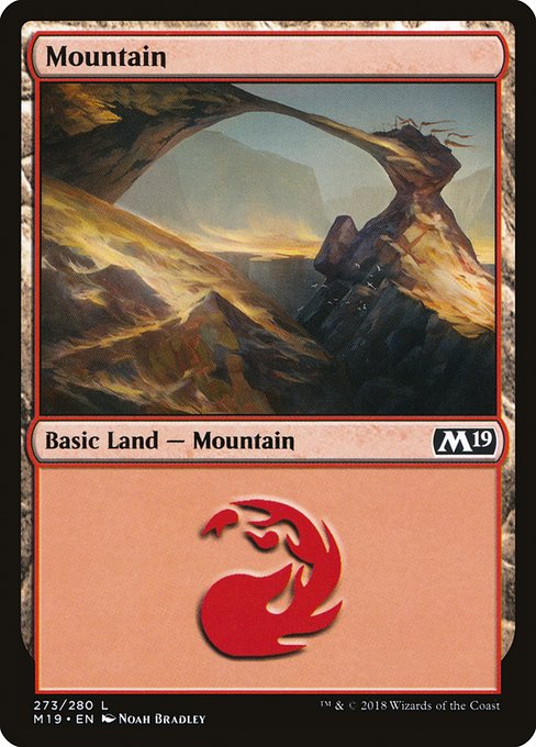 Mountain - Core Set 2019 Common Card