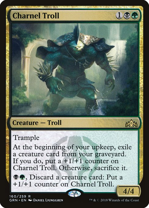 Charnel Troll - Guilds of Ravnica Rare Card