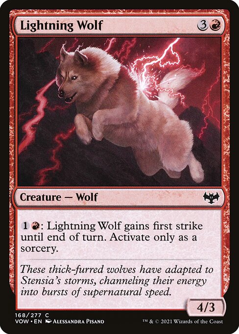 Lightning Wolf - Innistrad: Crimson Vow Common Card