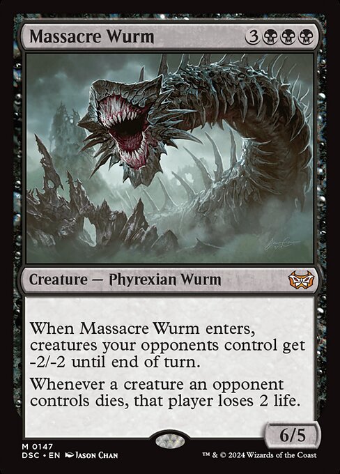Massacre Wurm - Duskmourn: House of Horror Commander Mythic Card