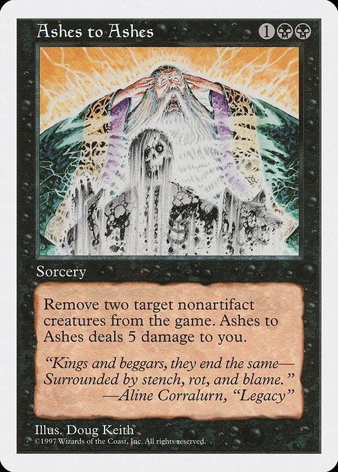 Ashes to Ashes - Fifth Edition Uncommon Card