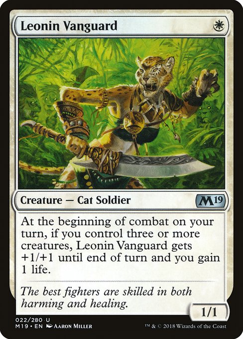 Leonin Vanguard - Core Set 2019 Uncommon Card