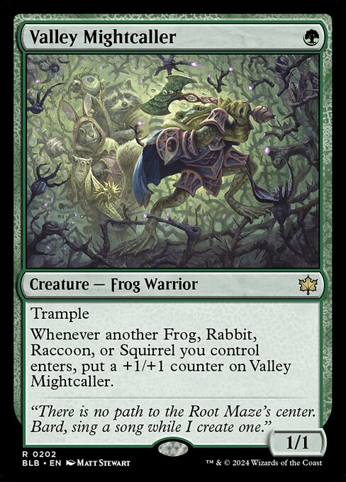 Valley Mightcaller - Bloomburrow Rare Card