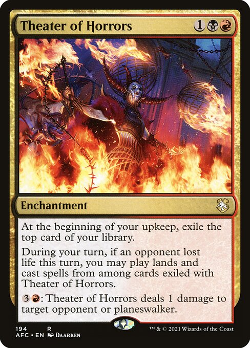 Theater of Horrors - Forgotten Realms Commander Rare Card