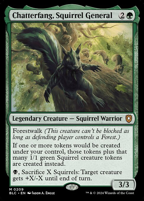 Chatterfang, Squirrel General - Bloomburrow Commander Mythic Card