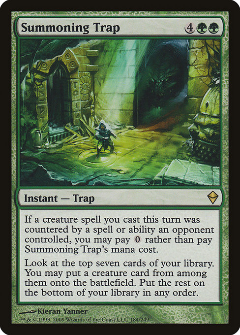 Summoning Trap - Zendikar Rare Card