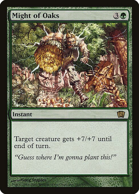 Might of Oaks - Eighth Edition Rare Card