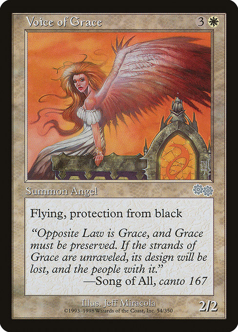 Voice of Grace - Urza's Saga Uncommon Card