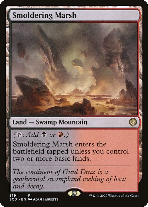 Smoldering Marsh - Starter Commander Decks Rare Card