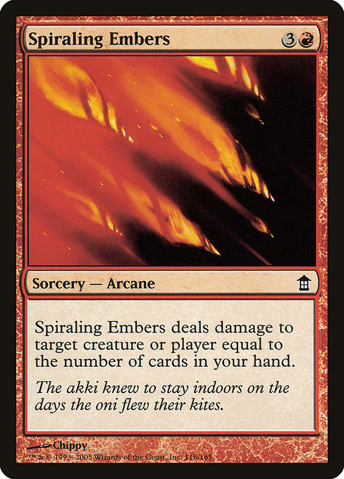 Spiraling Embers - Saviors of Kamigawa Common Card