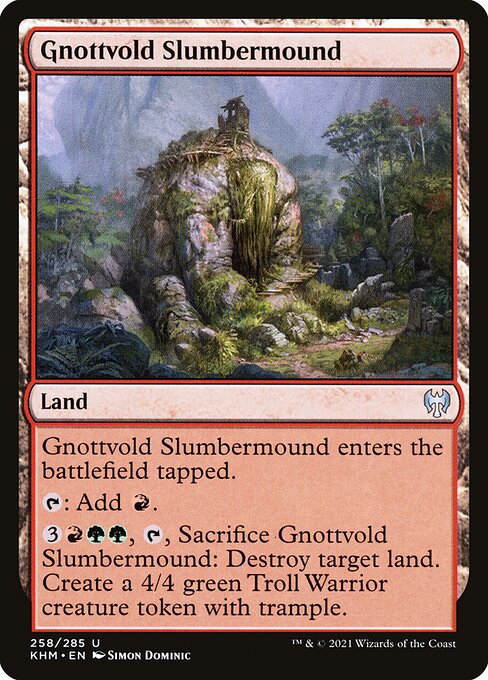 Gnottvold Slumbermound - Kaldheim Uncommon Card