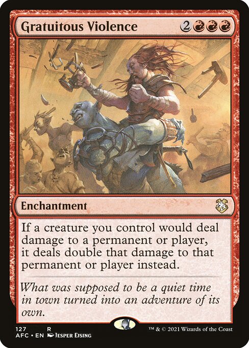 Gratuitous Violence - Forgotten Realms Commander Rare Card