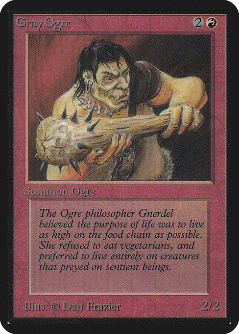 Gray Ogre - Limited Edition Alpha Common Card