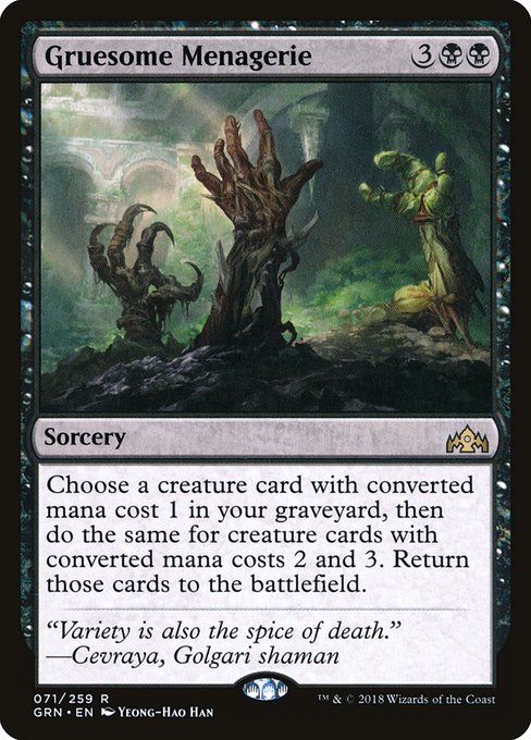 Gruesome Menagerie - Guilds of Ravnica Rare Card
