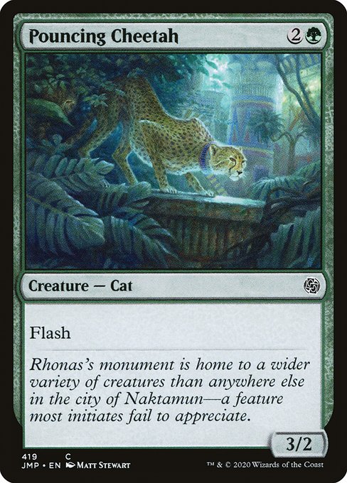 Pouncing Cheetah - Jumpstart Common Card