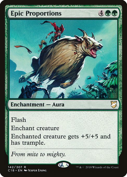 Epic Proportions - Commander 2018 Rare Card