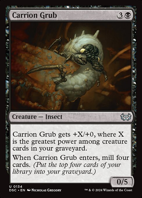 Carrion Grub - Duskmourn: House of Horror Commander Uncommon Card