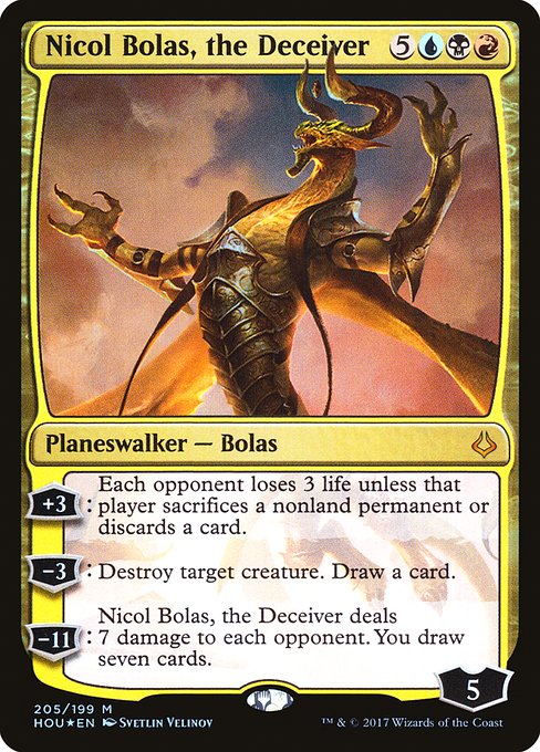 Nicol Bolas, the Deceiver - Hour of Devastation Mythic Card