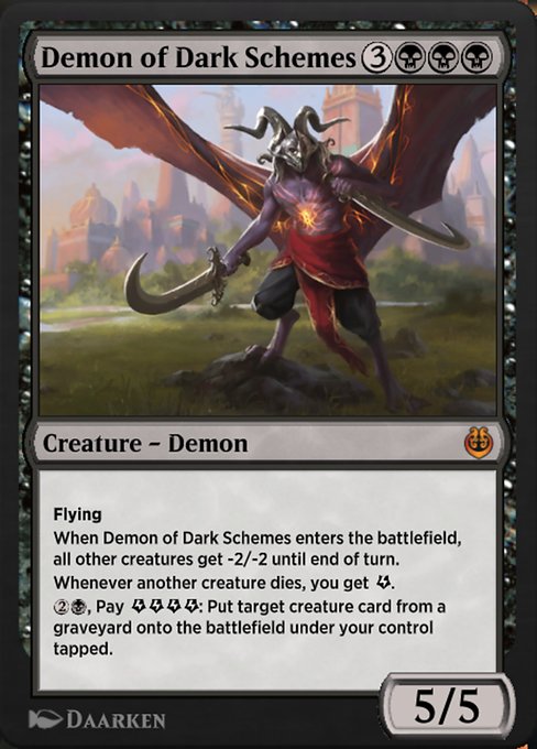 Demon of Dark Schemes - Kaladesh Remastered Mythic Card
